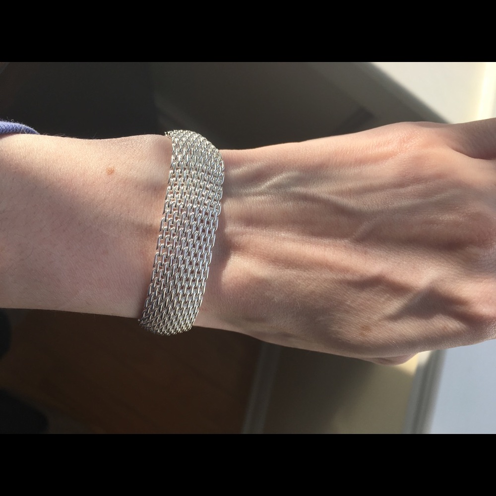 100% Sterling Silver Mesh Bracelet 925